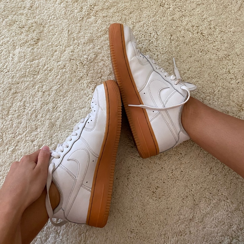 Air Force ones with brown gum sole